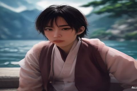 耽美漫画阅读场景，读者在明亮书房中用平板电脑浏览精美BL漫画页面，温暖灯光营造舒适阅读氛围